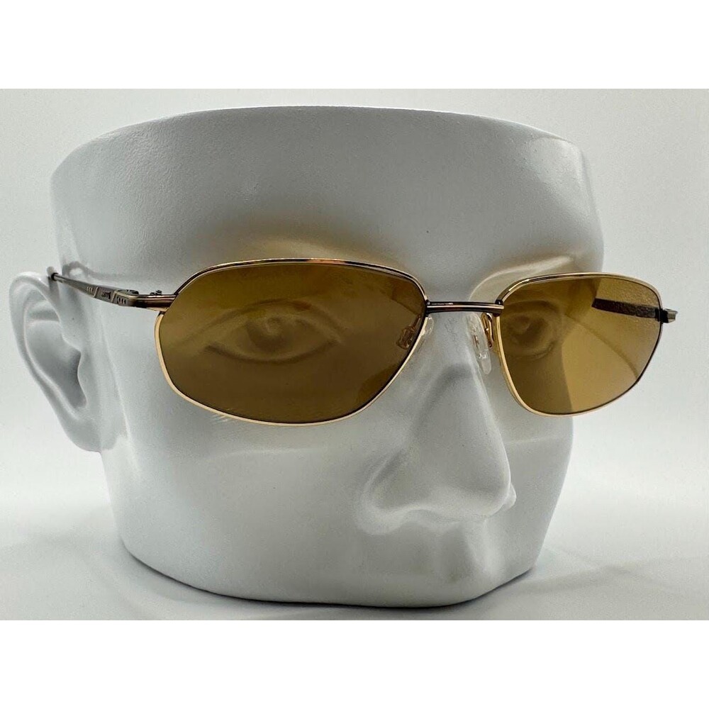 NEW Vintage Sunglasses | Non RX | Narrow Style | Brown & Gold | Zeiss | #870